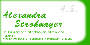 alexandra strohmayer business card